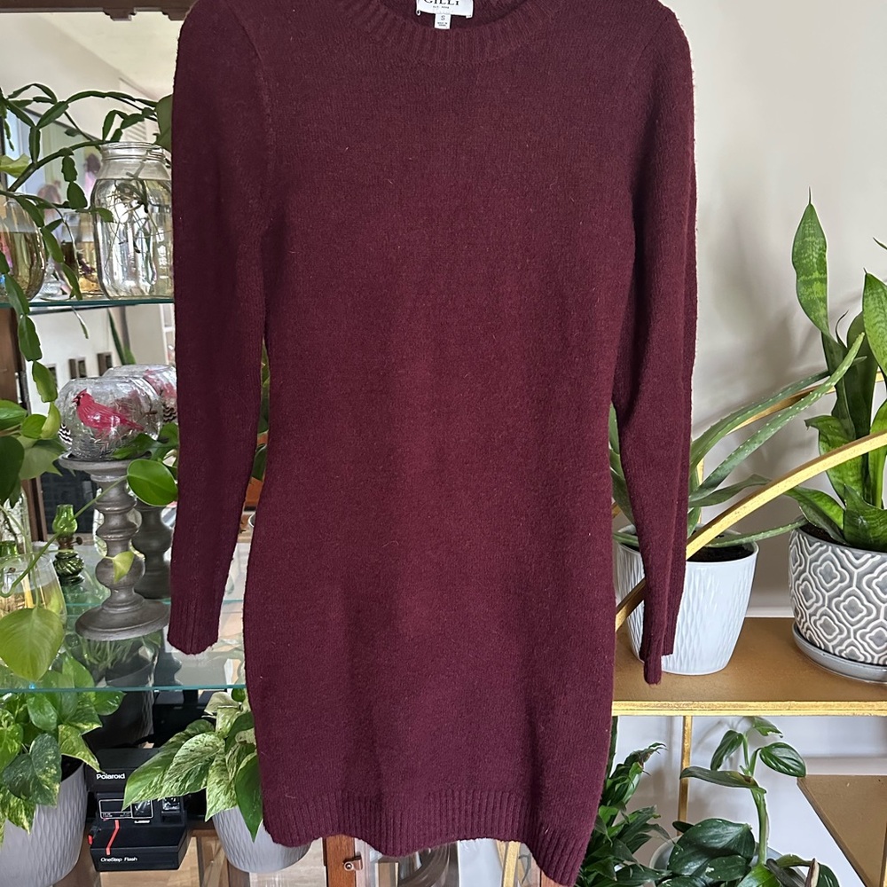 Gilli Maroon Crew Neck Sweater